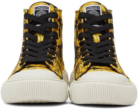 black versace high top sneakers|barocco high top greca sneakers.